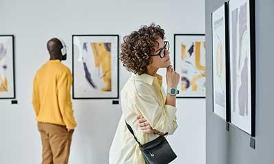 Lady at Art Gallery